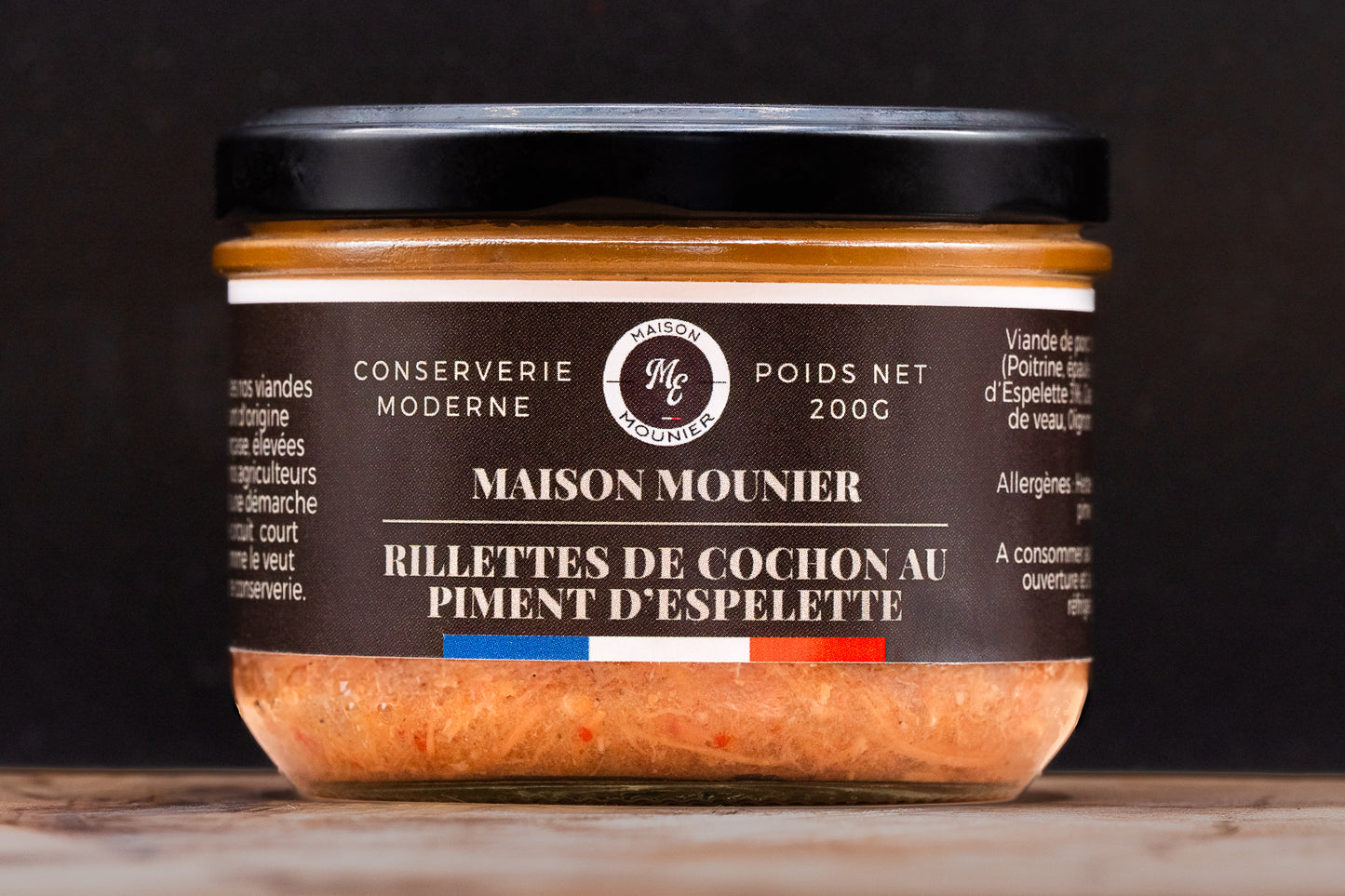 Rillette de porc au piment d'Espelette
